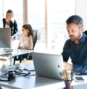 Employees working in an office