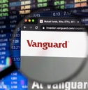 Vanguard webpage with magnifying glass