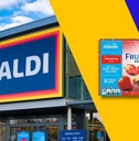 Aldi storefront and Millville fruit &amp; grain bars