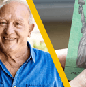 man in his 70s and social security check