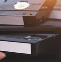 VHS tapes in VCR