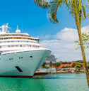 Cruise ship docking in Saint Lucia