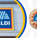 Aldi storefront with pepperoni pizza