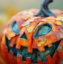 papier mache pumpkin