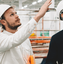 Building inspector on location