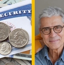 social security and senior couple with glasses
