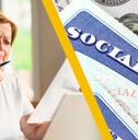 woman looking at paperwork and social security