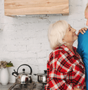 Older couple in kitchen