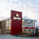 Wendy's exterior at sunset