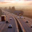 traffic on highway with cars