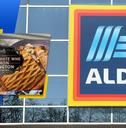 Aldi exterior logo and featured item