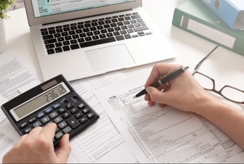 Working on taxes