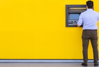 Man at ATM