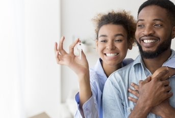 Couple buying house