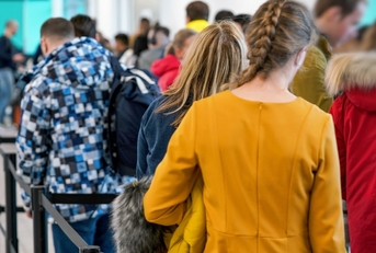 Airport security line