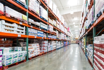 shopping aisle at costco