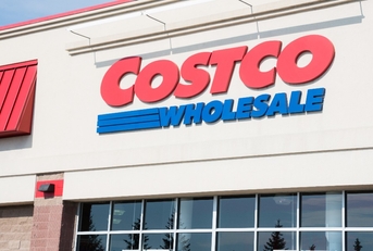 Costco Warehouse store exterior sign 