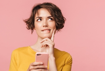 Thinking young woman