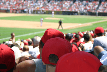 People at baseball game