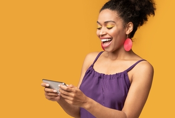 Woman with phone