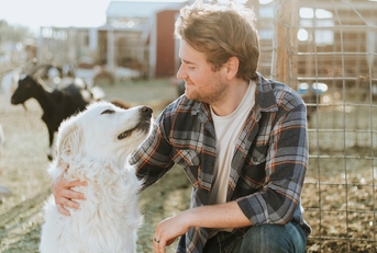 Man with dog