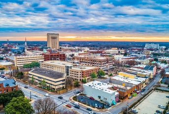 Main Street Drone Panorama of Spartanburg