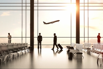 airport with people