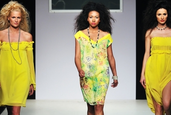 Women walking on a runway