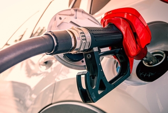 Filling up a gas tank
