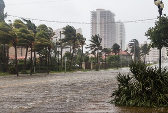 hurricane Irma and tropical storm at Fort Lauderdale Florida