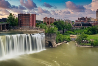 High Falls district in Rochester New York 