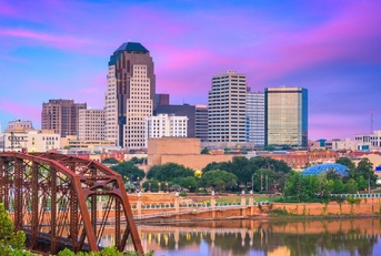 downtown skyline of shreveport