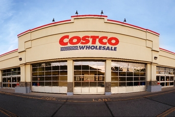 Costco Wholesale store at sunset