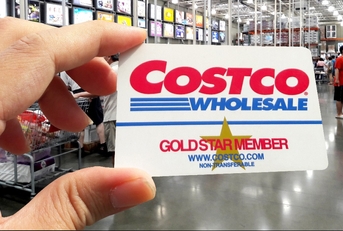 Costco wholesale warehouse shopping membership card