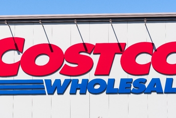Costco logo at the store 