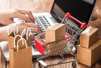 a person selling things online
