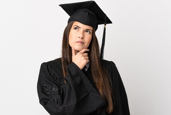 university graduate having doubts