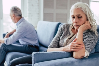 senior couple at home