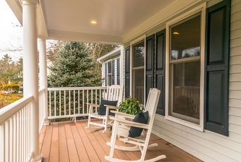 rocking chairs on a porch