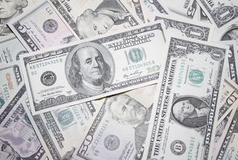 american cash banknotes money
