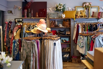 thrift store selling used clothes