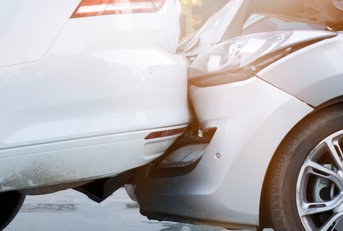 Two cars crashed into each other
