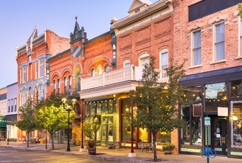 Provo Utah USA downtown on center street