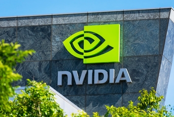 nvidia logo on headquarters during day time