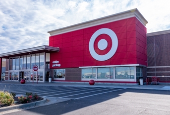 Target Bull&#x27;s-Eye logo storefront entrance