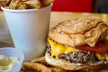 five guys burger and fries