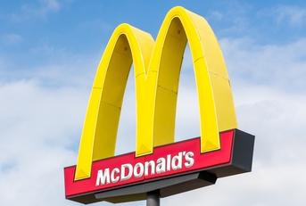 McDonald&#x27;s exterior golden arches sign