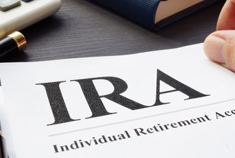 individual retirement account document at desk