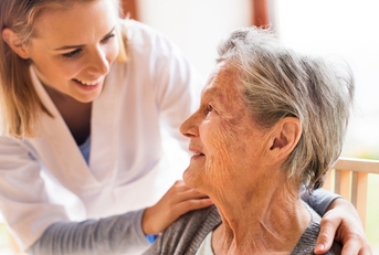 health visitor and a senior woman