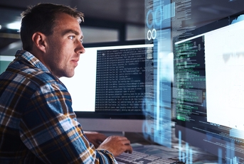 Man working at computer